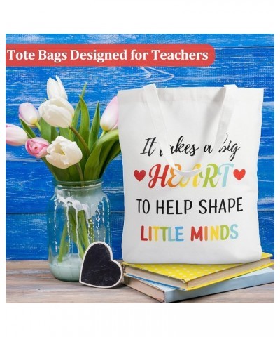 4 Pcs Teacher Appreciation Gift Teacher Canvas Tote Bag (Adorable Style) Vivid Style $13.63 Totes