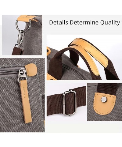 Canvas Handbag for Women Multi-pockets Shoulder Handbag Casual Hobo Crossbody Purse Roomy Tote Bag for Work Travel Brown $26....