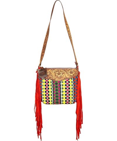 Handmade Cross Body Designer Bag for Women Crossbody Ladies woven Trendy Handbags Rug Bag Gift for Her M49 $45.15 Crossbody Bags