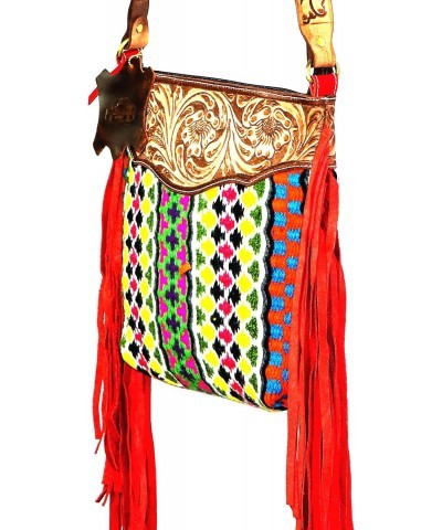 Handmade Cross Body Designer Bag for Women Crossbody Ladies woven Trendy Handbags Rug Bag Gift for Her M49 $45.15 Crossbody Bags