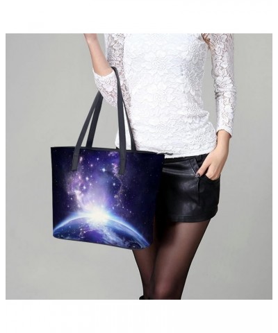 Womens Handbag Galaxy Leather Tote Bag Top Handle Satchel Bags For Lady $20.64 Totes