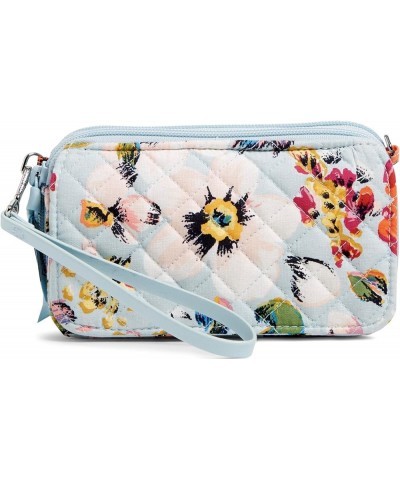 Cotton All in One Crossbody Purse with RFID Protection Sea Air Floral - Recycled Cotton $29.06 Crossbody Bags