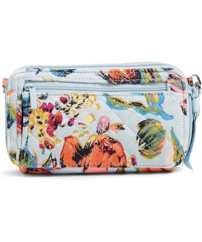 Cotton All in One Crossbody Purse with RFID Protection Sea Air Floral - Recycled Cotton $29.06 Crossbody Bags