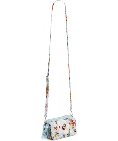 Cotton All in One Crossbody Purse with RFID Protection Sea Air Floral - Recycled Cotton $29.06 Crossbody Bags