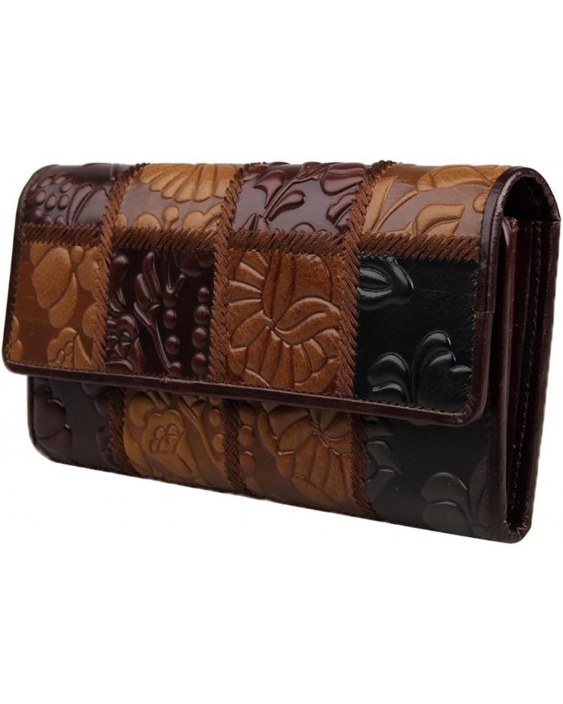 Women's Long Wallet Leather Clutch Cash Card Holder Money Purse Organizer (Colorful Plaid) $19.43 Wallets