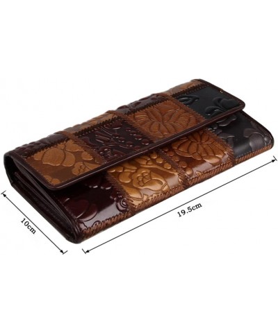 Women's Long Wallet Leather Clutch Cash Card Holder Money Purse Organizer (Colorful Plaid) $19.43 Wallets