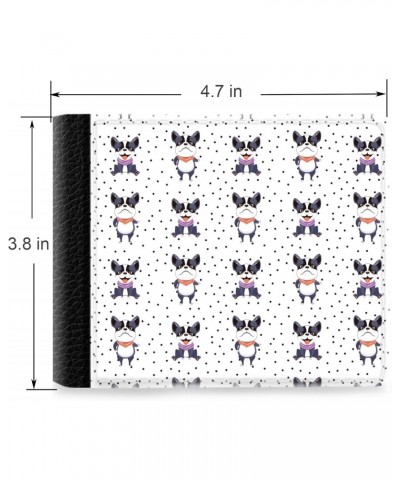 Unique Desige Pattern - Cute Boston Terrier Dogs, Slim Front Pocket Wallet Billfold RFID Blocking $8.54 Wallets