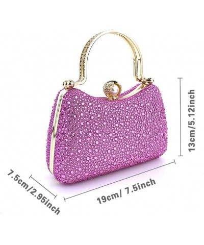 Womens Evening Clutch Bag Designer Evening Handbag Hand Bag,Lady Party Wedding Clutch Purse Fully Rhinestones-pink $10.75 Eve...