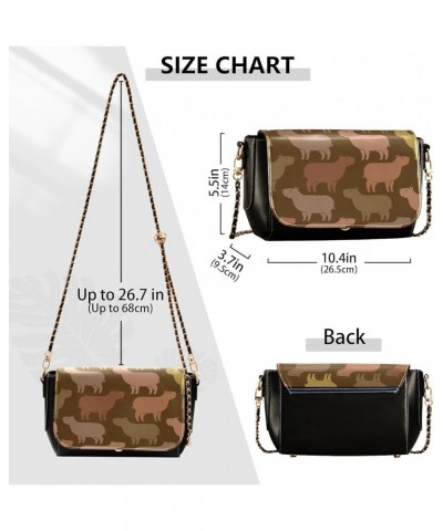 Crossbody Bags for Women Trendy Women's Black Shoulder Bag Small PU Leather Flap Cross Body Bag Handbags Pattern10 $16.39 Cro...