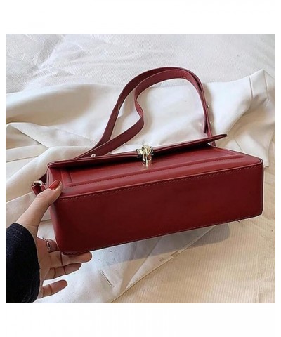 PU Leather Flap Shoulder Bag Trendy Armpit Hobo Bag Satchel Bag Fall Winter Purse Women Vintage Tote Bag Red $9.46 Totes