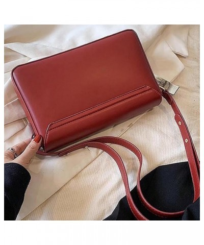 PU Leather Flap Shoulder Bag Trendy Armpit Hobo Bag Satchel Bag Fall Winter Purse Women Vintage Tote Bag Red $9.46 Totes