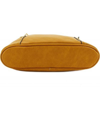 Triple Zip Pocket Large Crossbody Bag Mustard $19.03 Crossbody Bags