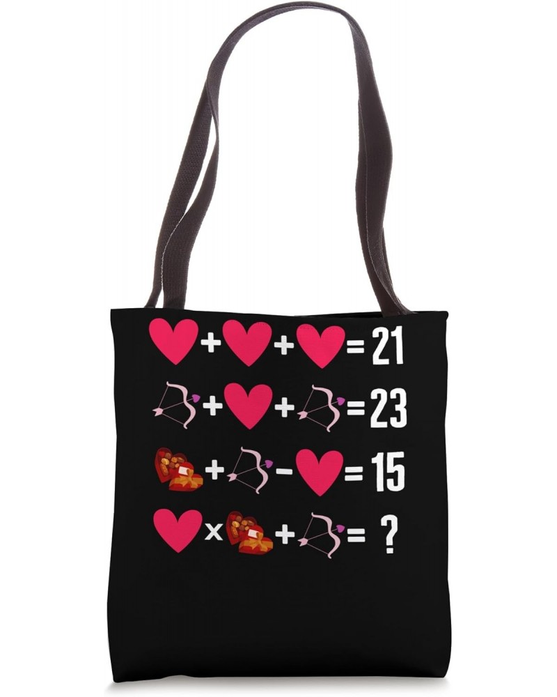 Math Valentines Order Of Operation Heart Cupid Bow Chocolate Tote Bag $12.31 Totes