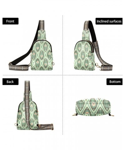 Peacocks Feathers Crossbody Sling Bags for Women Men Leather Chest Bags Purse Adjustable Cross Body Daypack for Outdoors Shop...