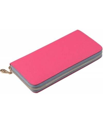 Genuine Leather Long Zipper Wallets for Women Purse Clutch Handbag (Orange) Hot Pink $12.71 Clutches