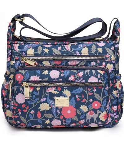 Women Shoulder Handbag Roomy Multiple Pockets Bag Ladies Crossbody Purse Tote Top Handle Satchel Ss-dark Blue $13.44 Totes