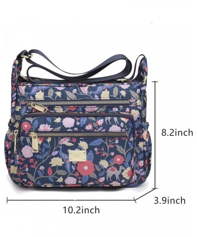 Women Shoulder Handbag Roomy Multiple Pockets Bag Ladies Crossbody Purse Tote Top Handle Satchel Ss-dark Blue $13.44 Totes