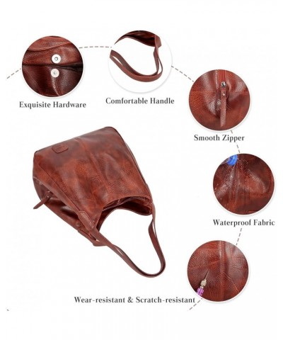 Fashion Women's Handbags Waterproof Top-handle Bags Shoulder Bag Brown a $18.35 Shoulder Bags