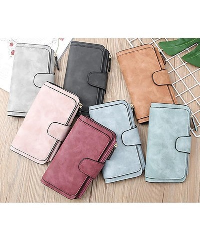 Women's Buckle Wallet, Women's Wallet Large Capacity Elegant Coin Purse PU Leather Wallet with Multiple Slots 18.8cm x 9.8cm ...