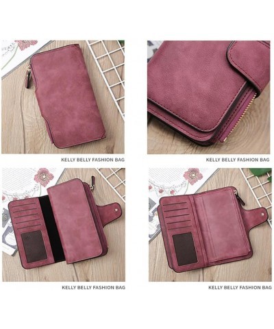 Women's Buckle Wallet, Women's Wallet Large Capacity Elegant Coin Purse PU Leather Wallet with Multiple Slots 18.8cm x 9.8cm ...