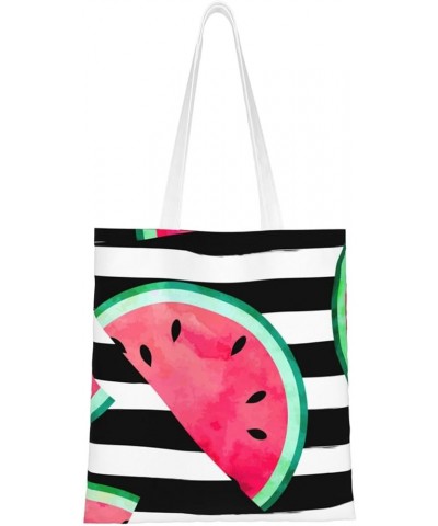 Watermelon Single Shoulder Fashion Canvas Tote Shopping Bags Handbags For Men And Women Watermelon30 $11.13 Totes