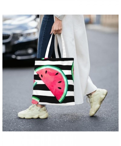 Watermelon Single Shoulder Fashion Canvas Tote Shopping Bags Handbags For Men And Women Watermelon30 $11.13 Totes