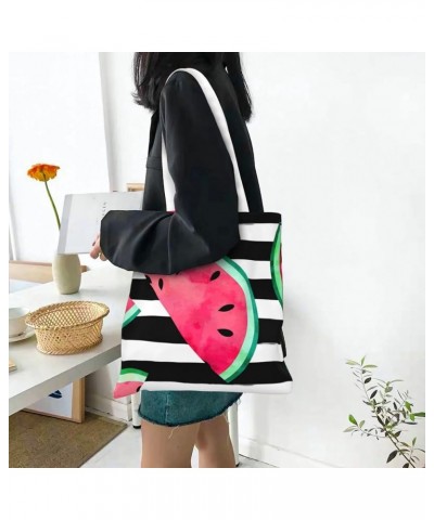 Watermelon Single Shoulder Fashion Canvas Tote Shopping Bags Handbags For Men And Women Watermelon30 $11.13 Totes