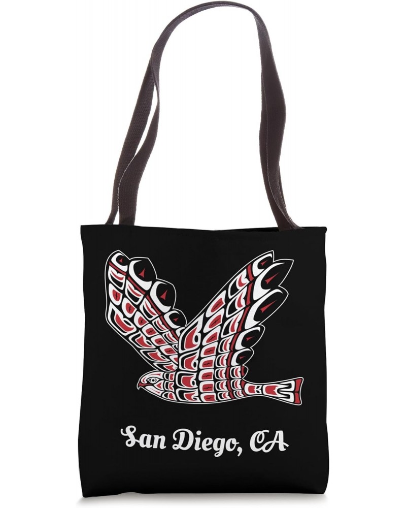 San Diego Red-Tailed Hawk Native American Bird of Prey Art Tote Bag $11.07 Totes