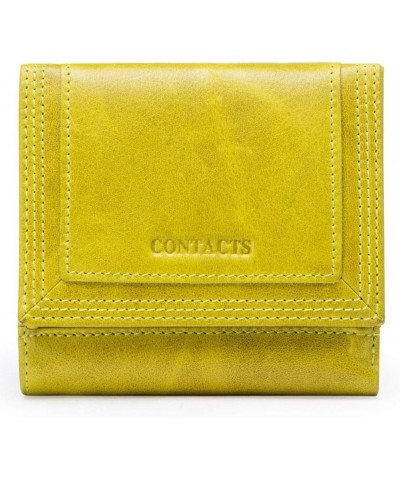 Leather Wallet for Women, Ladies Cute Small Compact Bifold Pocket Credit Card Holder Wallet for Women,Black Yellow $24.84 Wal...