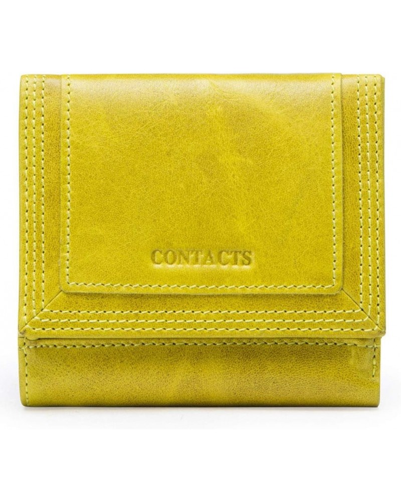 Leather Wallet for Women, Ladies Cute Small Compact Bifold Pocket Credit Card Holder Wallet for Women,Black Yellow $24.84 Wal...