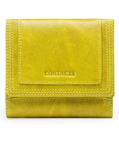 Leather Wallet for Women, Ladies Cute Small Compact Bifold Pocket Credit Card Holder Wallet for Women,Black Yellow $24.84 Wal...