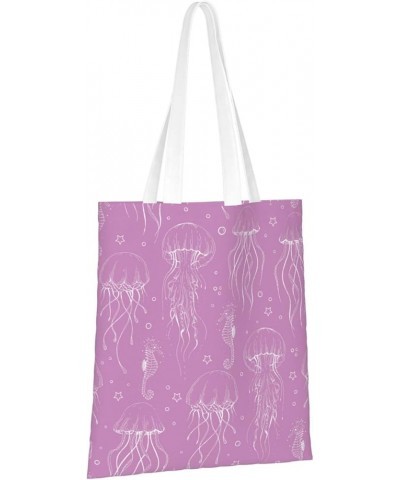 Jellyfish Single Shoulder Fashion Canvas Tote Shopping Bags Handbags For Men And Women Jellyfish12 $11.52 Totes