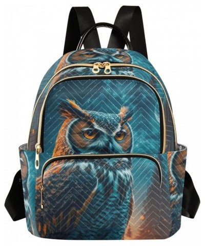 Women's Medium Fashion Backpack Night Owl Moon Print Ladies Travel Daypack Aesthetic Shoulder Bag 10.2×5.1×12.5 IN $20.15 Bac...