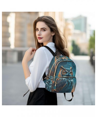 Women's Medium Fashion Backpack Night Owl Moon Print Ladies Travel Daypack Aesthetic Shoulder Bag 10.2×5.1×12.5 IN $20.15 Bac...