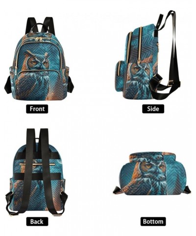 Women's Medium Fashion Backpack Night Owl Moon Print Ladies Travel Daypack Aesthetic Shoulder Bag 10.2×5.1×12.5 IN $20.15 Bac...