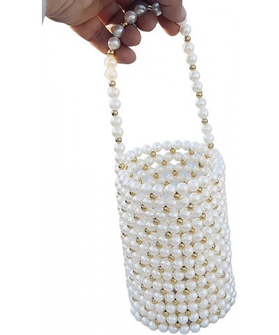 Handmade Pearl Beaded round Hand Bag for Women/Stylish Handbags For Girls/Latest Trendy Pearl Tote Bag White $11.04 Shoulder ...