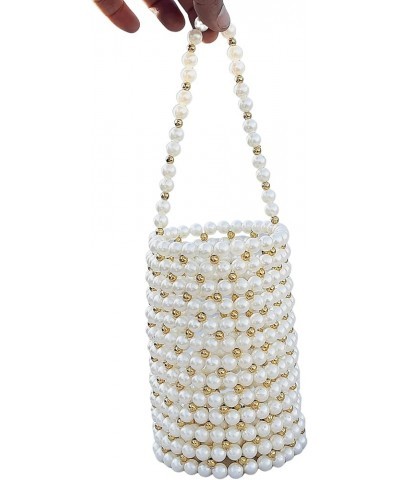 Handmade Pearl Beaded round Hand Bag for Women/Stylish Handbags For Girls/Latest Trendy Pearl Tote Bag White $11.04 Shoulder ...