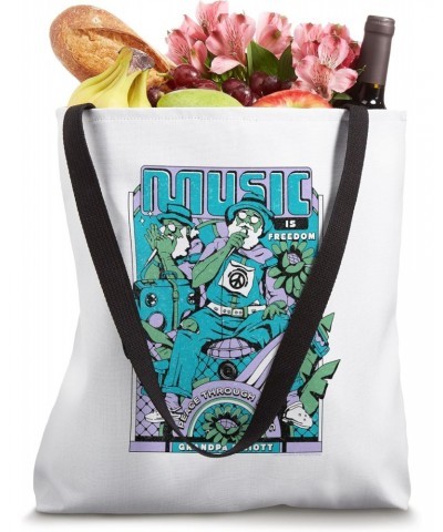 Grandpa Elliot Music Is Freedom Tote Bag $11.00 Totes