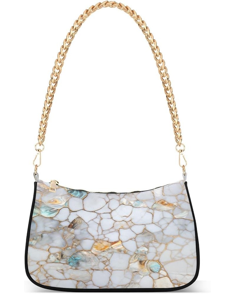 Shoulder Bags for Women Colorful Marble Texture Hobo Tote Handbag Small Clutch Purse with Zipper Closure Multi23 $17.97 Shoul...