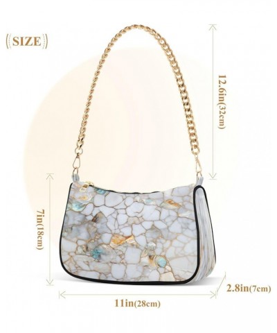 Shoulder Bags for Women Colorful Marble Texture Hobo Tote Handbag Small Clutch Purse with Zipper Closure Multi23 $17.97 Shoul...