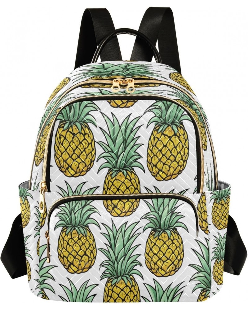 Pineapples Women Backpack Purse Travel Daypack Shoulder Bag $17.50 Backpacks