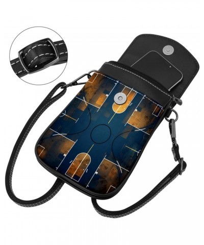 Crossbody Bags for Women,Crossbody Bag Men,Small Sling Bag,Art Basketball Court,Crossbody Purse $12.12 Crossbody Bags