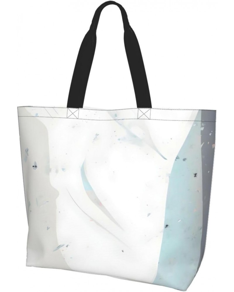 Blue And White Art Women'S Large-Capacity Shoulder Shopping Bag Suitable For Daily Travelling, Shopping, School And Work $16....