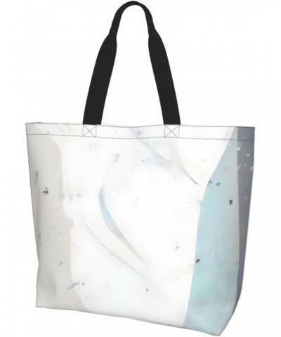 Blue And White Art Women'S Large-Capacity Shoulder Shopping Bag Suitable For Daily Travelling, Shopping, School And Work $16....