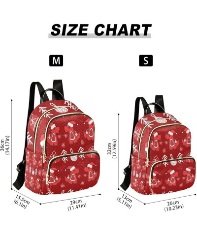 Christmas Women Backpack Xmas Dino Present Cute Anti-Theft Travel Backpack with Luggage Belt Durable Lightweight Handbag Lady...