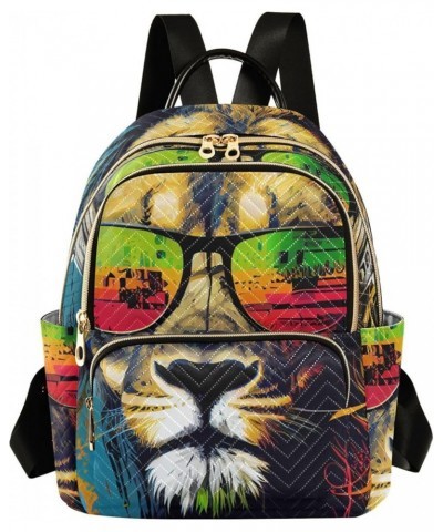 Women's Medium Fashion Backpack Modern Lion Print Ladies Travel Daypack Aesthetic Shoulder Bag 10.2×5.1×12.5 IN $19.43 Backpacks