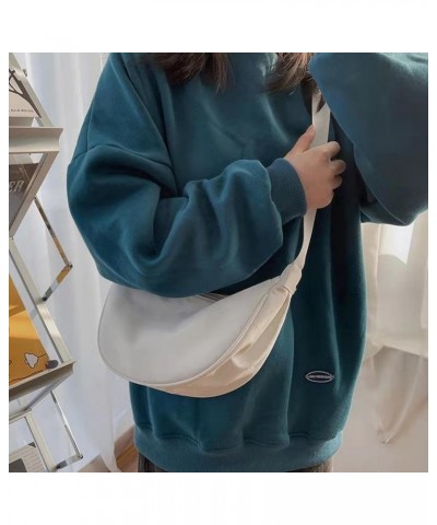 Nylon Crossbody Bag Women's 2023 Dumpling Bag Lightweight Small Shoulder Bag Underarm Bag Simple Canvas Bag Green $10.71 Shou...