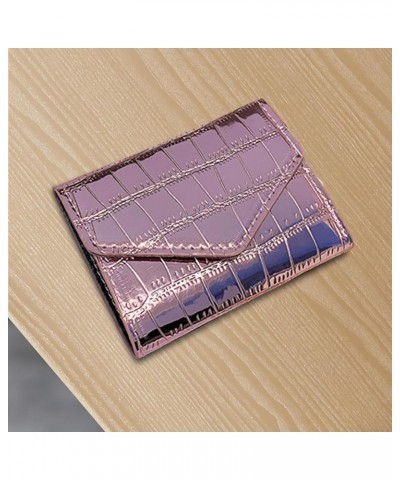 Mini Short Fold Wallet Credit Card Holder Ladies Shiny Coin Pocket Lightweight ID Card Case Stylish Pocket Wallet, Pink pink ...