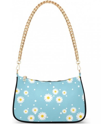 Daisy Shoulder Bag for Women Small Purse Clutch Handbags Cute Purse with Chain Strap for Mum Women $12.60 Shoulder Bags