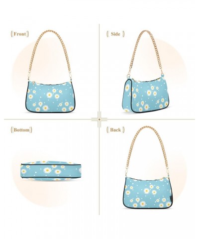 Daisy Shoulder Bag for Women Small Purse Clutch Handbags Cute Purse with Chain Strap for Mum Women $12.60 Shoulder Bags